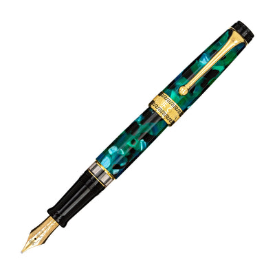 Aurora Optima Auroloide Fountain Pen - Emerald with Gold Trim | Atlas Stationers.