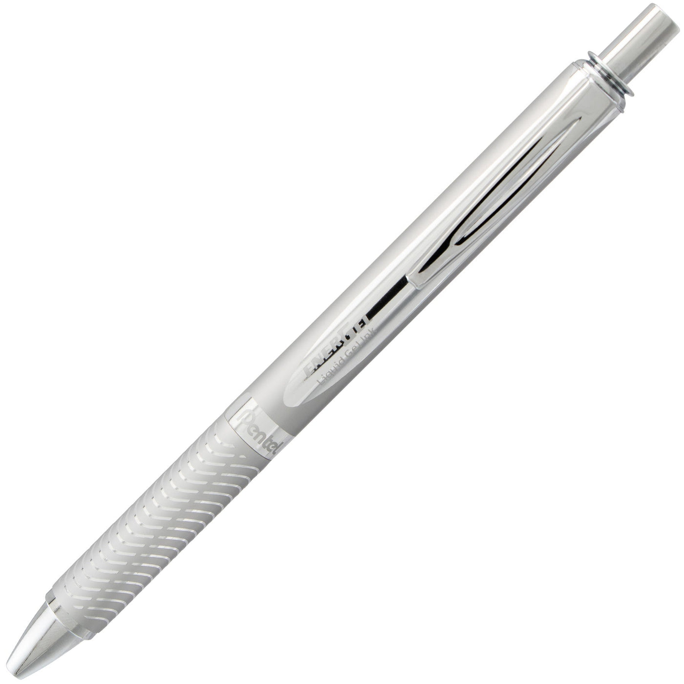 Pentel EnerGel Alloy RT Retractable Gel Pen - Chrome | Atlas Stationers.