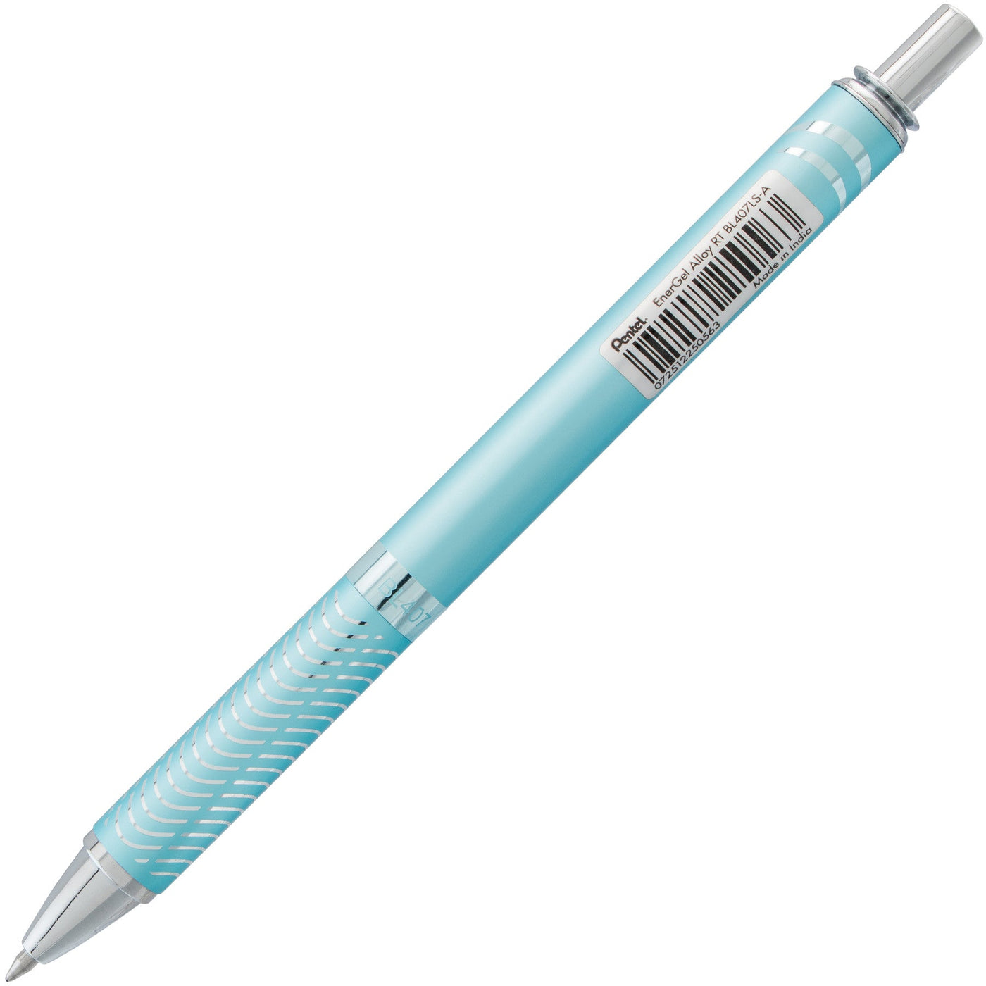 Pentel EnerGel Alloy RT Retractable Gel Pen - Aquamarine | Atlas Stationers.