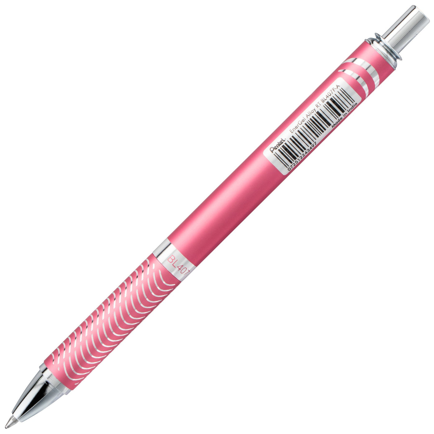 Pentel EnerGel Alloy RT Retractable Gel Pen - Pink | Atlas Stationers.