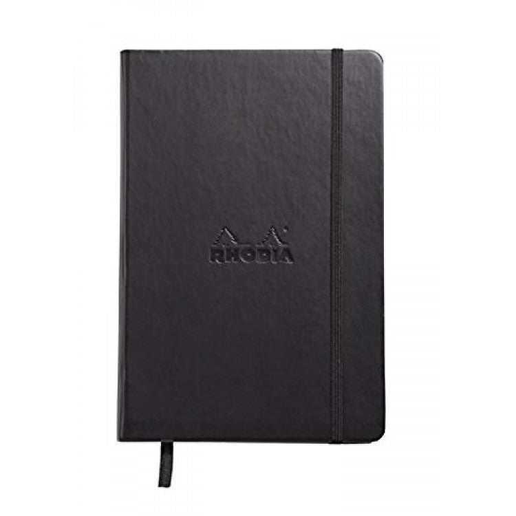 Rhodia Webnotebook Webbies - Dot grid 96 sheets - 5 1/2 x 8 1/4 - Black cover | Atlas Stationers.