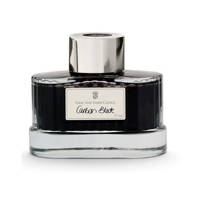 Graf von Faber-Castell - Carbon Black - 75ml Bottled Ink | Atlas Stationers.