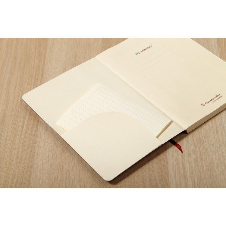 Clairefontaine "My Essential" Bound Paginated Notebook - 96 Dots Sheets - 6 x 8 1/4 - Red | Atlas Stationers.