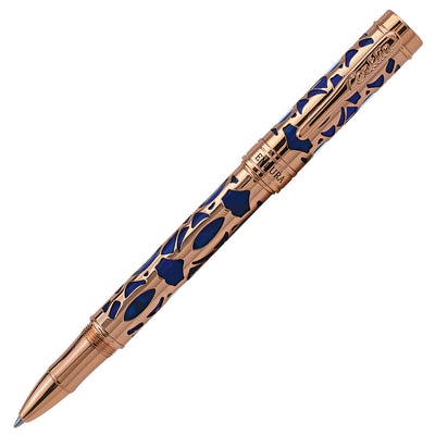 Conklin Endura Deco Crest Rollerball Pen - Blue w/ Rose Gold | Atlas Stationers.