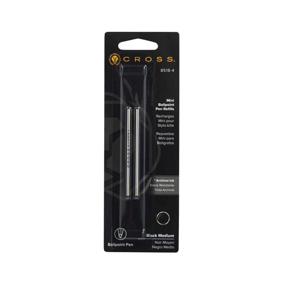 Cross Mini Ballpoint Refill - Black  (2 PK) | Atlas Stationers.