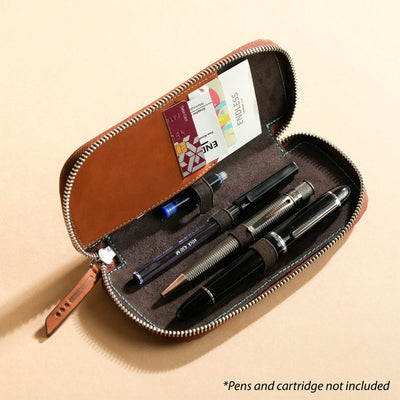 Endless Companion Leather Pen Pouch - 3 pen