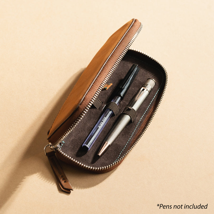 Endless Companion Leather Pen Pouch - 2 pen