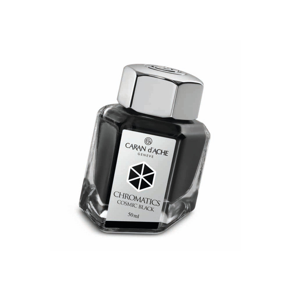 Caran d'Ache Chromatic - Cosmic Black - 50ml Bottled Ink | Atlas Stationers.