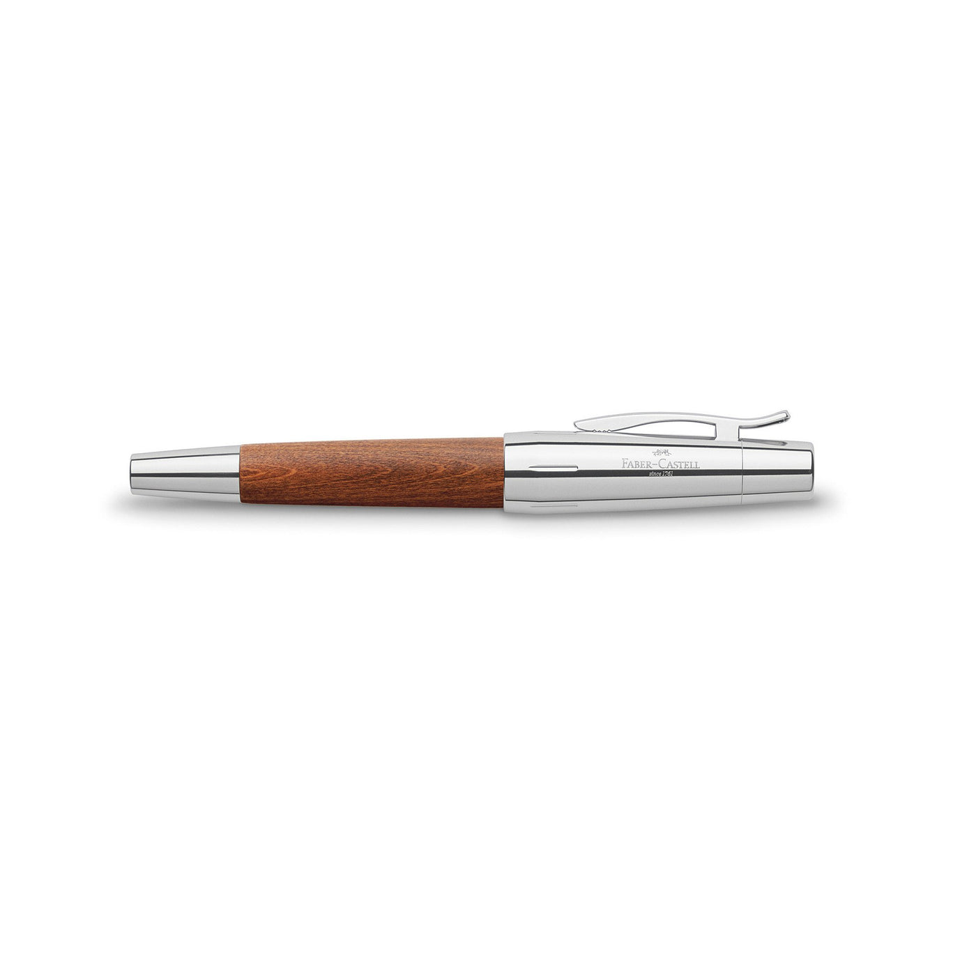 Faber-Castell E-Motion Fountain Pen - Wood w/ Chrome | Atlas Stationers.