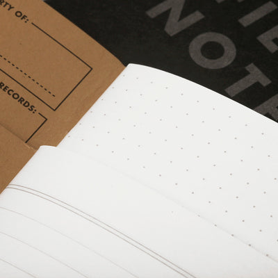 Field Notes Pitch Black Notebook, Dot Graph, 2-Pack, 4 3/4" x 7 1/2" | Atlas Stationers.