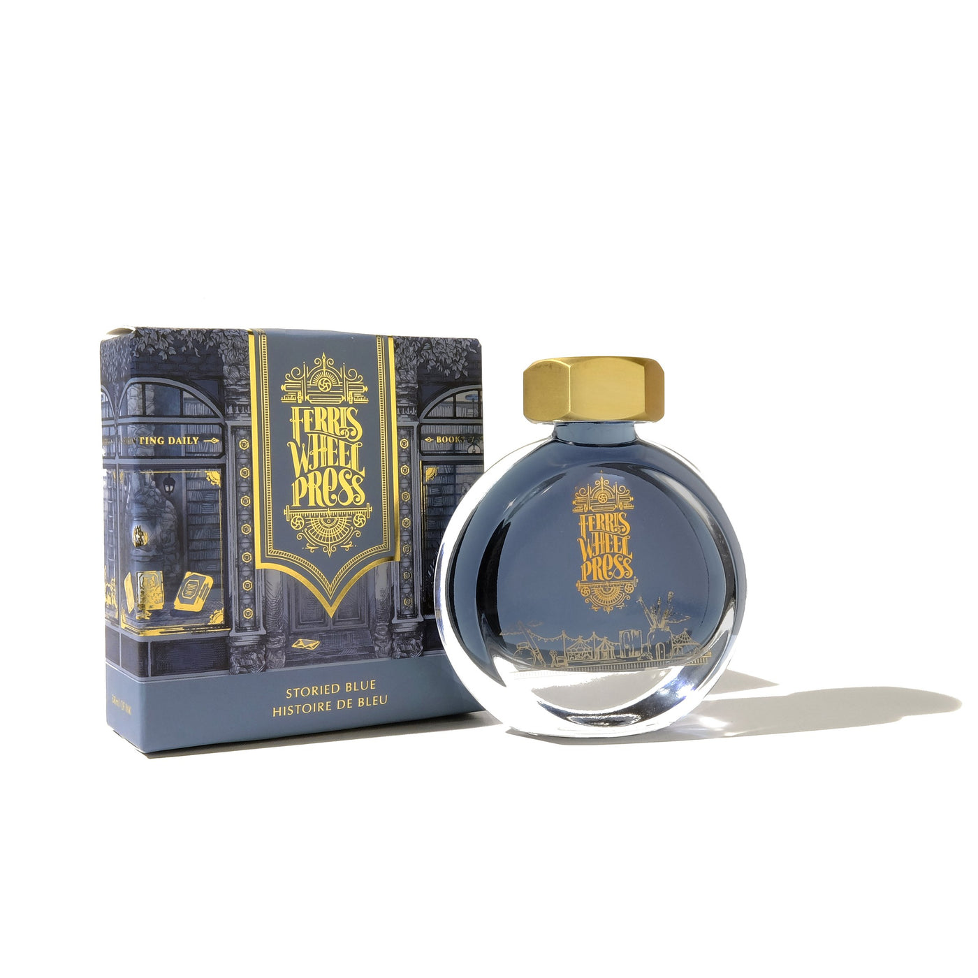 Ferris Wheel Press 38ml bottled Ink - Storied Blue | Atlas Stationers.