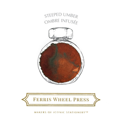 Ferris Wheel Press 38ml bottled Ink - Steeped Umber | Atlas Stationers.