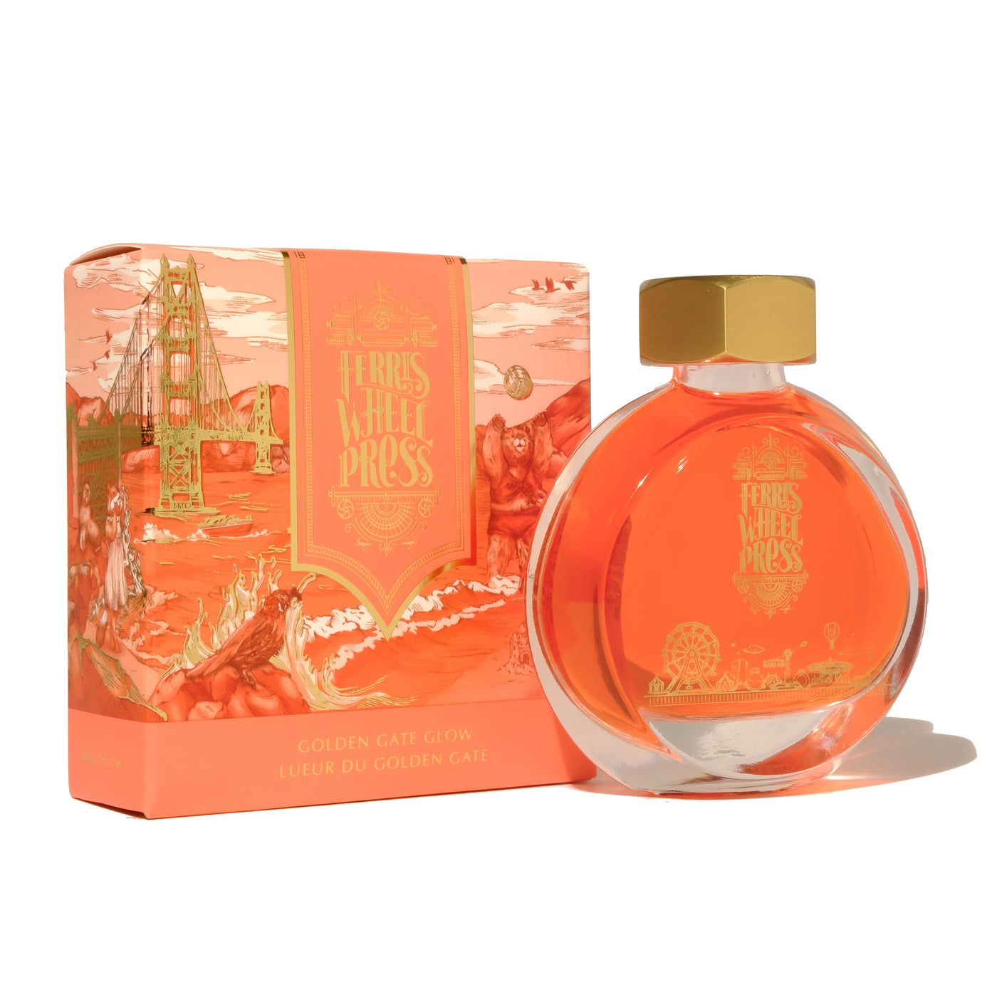 Ferris Wheel Press Golden Gate Glow - 38ml bottled Ink