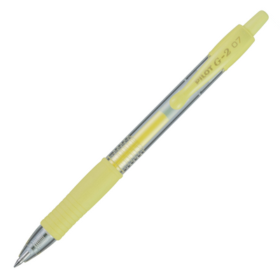 Pilot G2 Pastel Gel Pen - Mellow Yellow | Atlas Stationers.