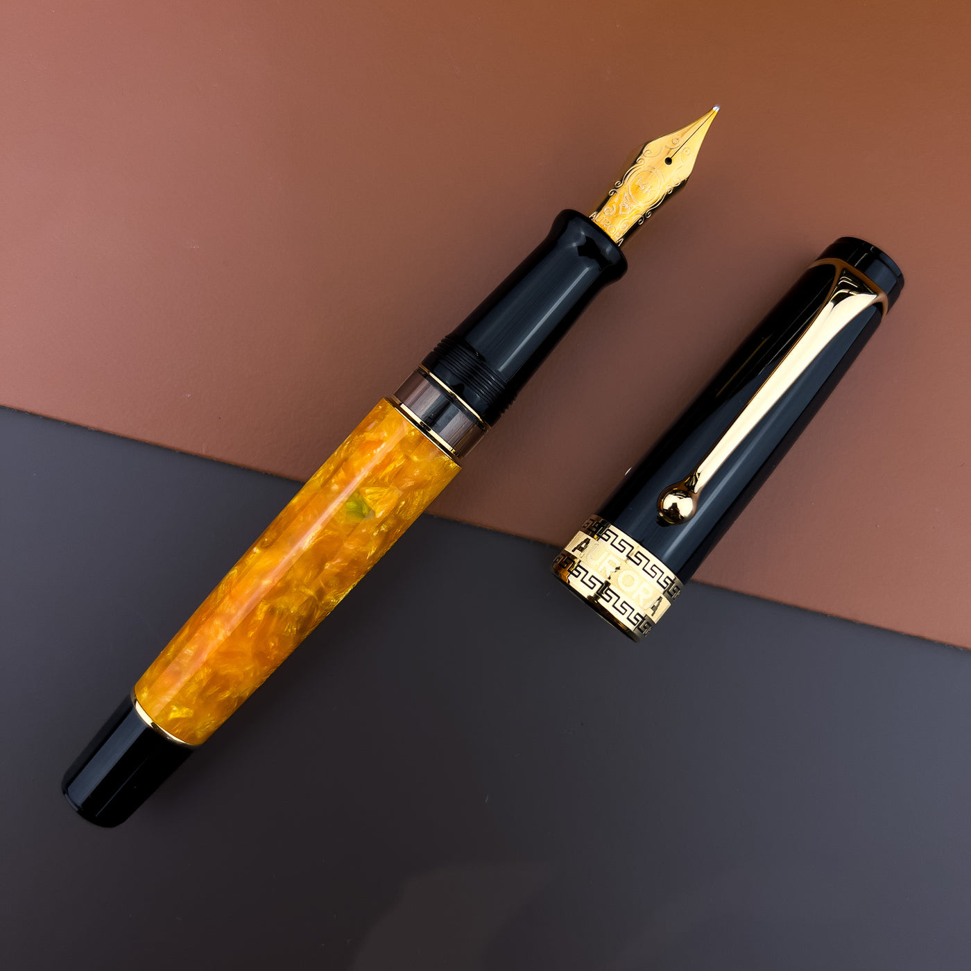 Aurora Optima Fountain Pen - O' Sole Mio | Atlas Stationers.