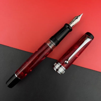 Aurora Optima Auroloide Fountain Pen - Rossa | Atlas Stationers.