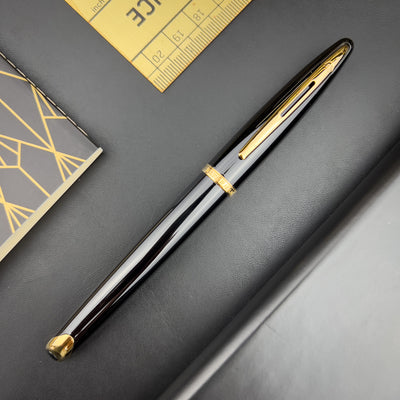 Waterman Carene Fountain Pen - Black Sea w/ Gold Trim | Atlas Stationers.