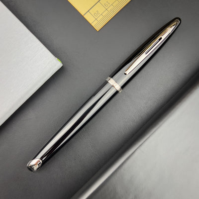 Waterman Carene Fountain Pen - Black Sea w/ Silver Trim | Atlas Stationers.