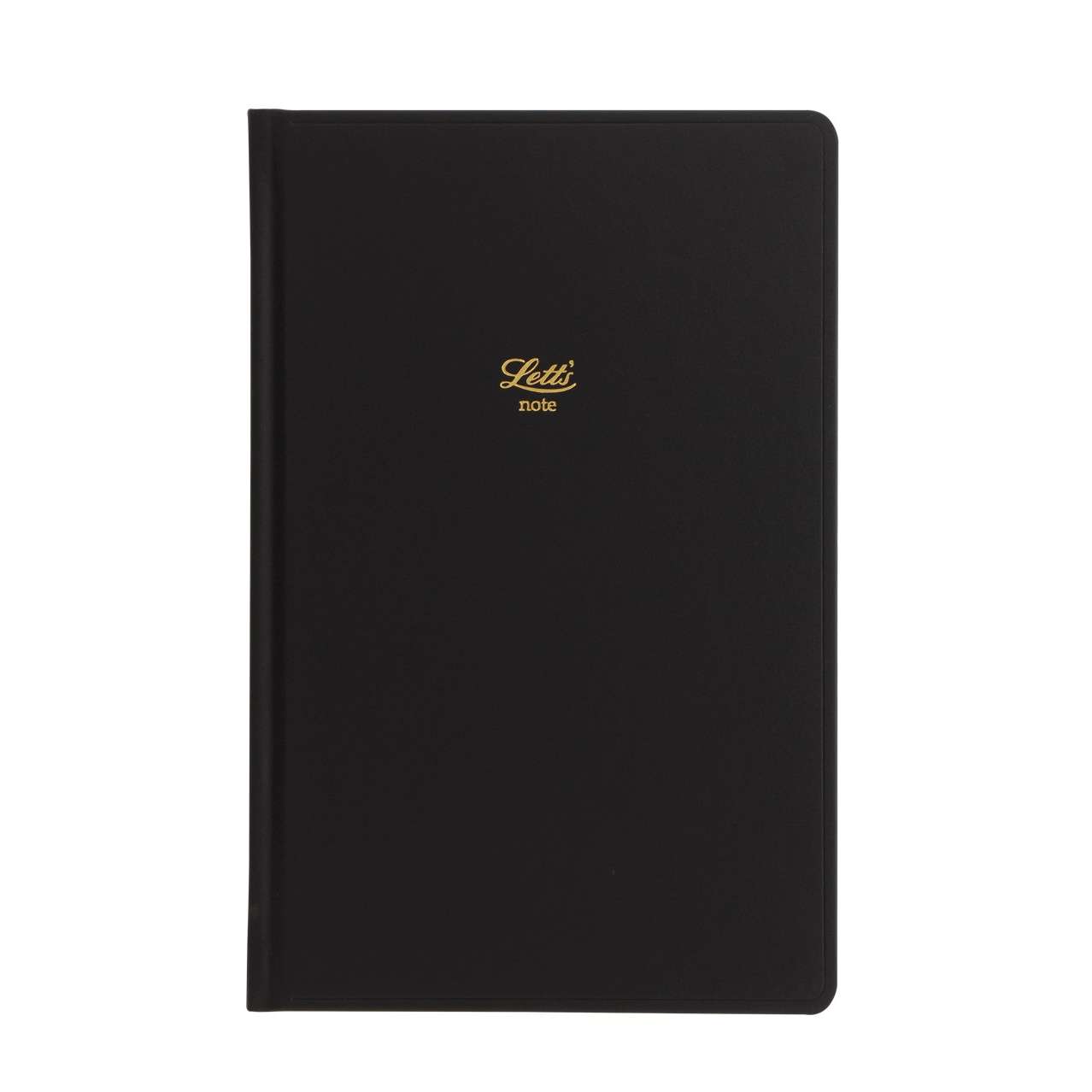 Letts Icon Hardcover Notebook - 5 1/8" x 7 7/8" - Ruled - Black | Atlas Stationers.