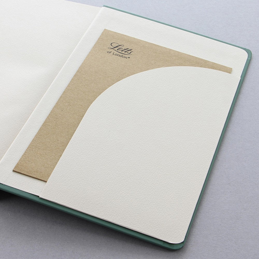 Letts Icon Hardcover Notebook - 5 1/8" x 7 7/8" - Ruled - Green | Atlas Stationers.