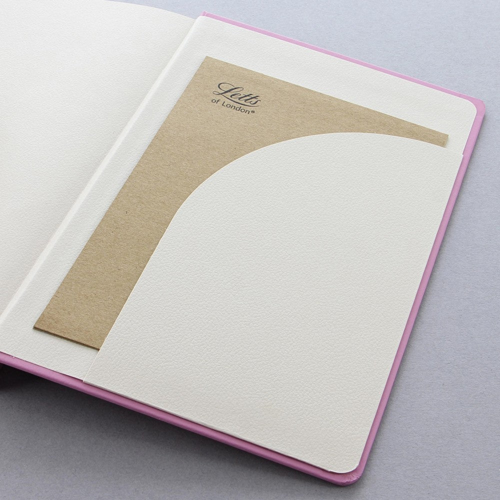 Letts Icon Hardcover Notebook - 5 1/8" x 7 7/8" - Ruled - Pink | Atlas Stationers.