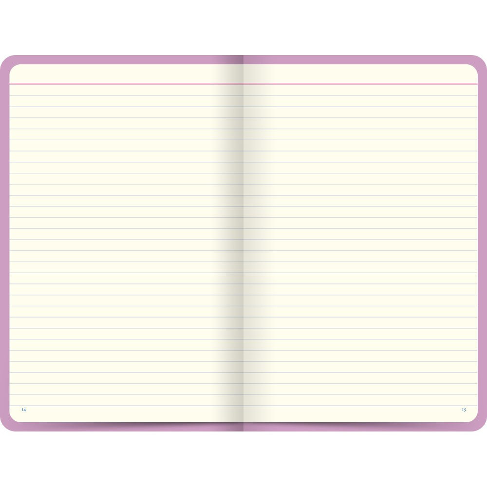 Letts Icon Hardcover Notebook - 5 1/8" x 7 7/8" - Ruled - Pink | Atlas Stationers.