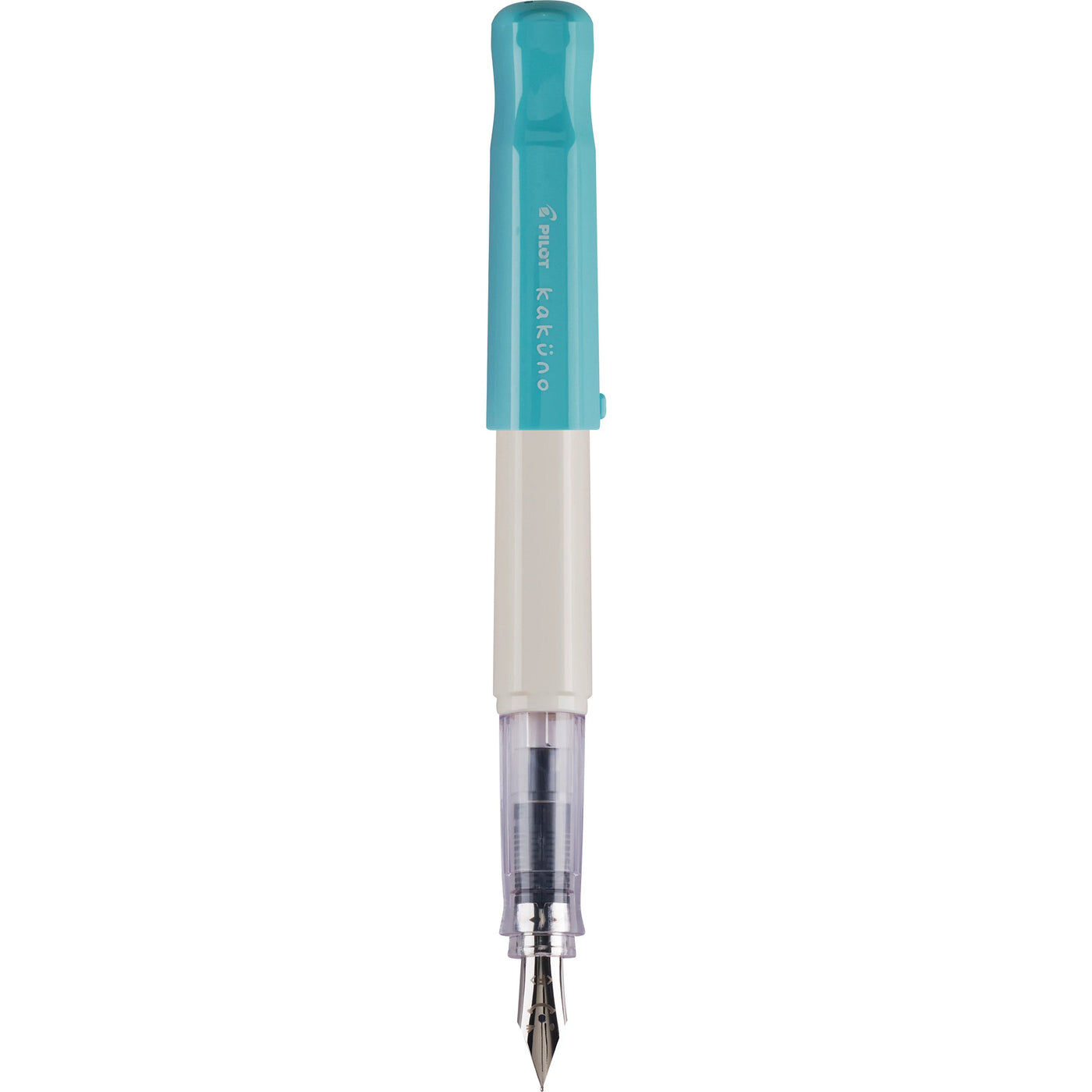 Pilot Kakuno Fountain Pen - White & Turquoise | Atlas Stationers.