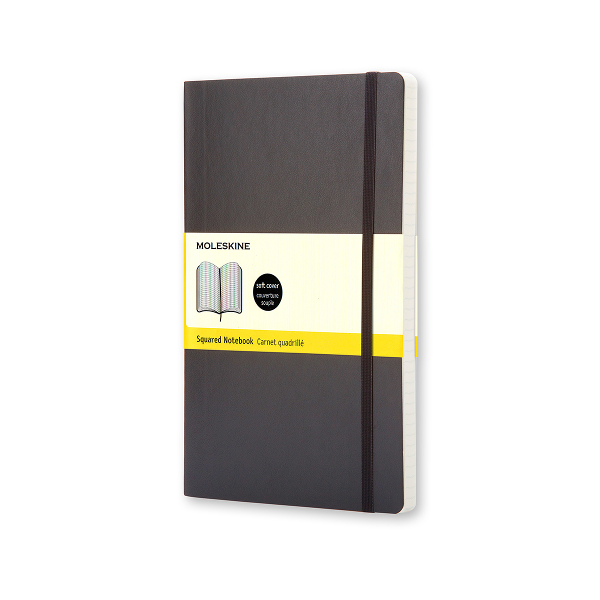 Moleskine Large Classic Soft Cover Notebook - Black - Squared | Atlas Stationers.