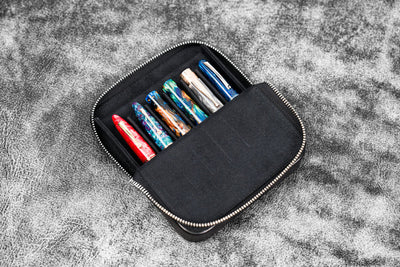 Galen Leather Zippered Magnum Opus 6 Slot Pen Case