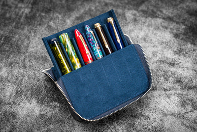 Galen Leather Zippered Magnum Opus 6 Slot Pen Case