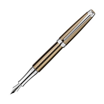 Caran d'Ache LÉMAN Fountain Pen -  Caviar w/ Silver Trim | Atlas Stationers.