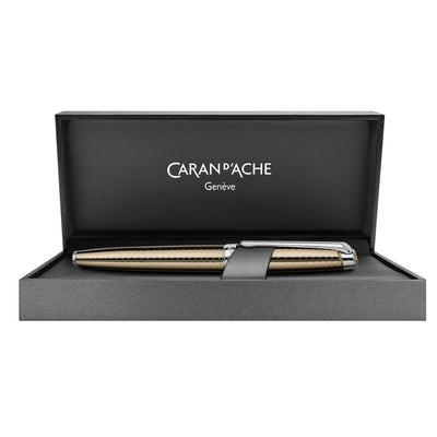 Caran d'Ache LÉMAN Fountain Pen -  Caviar w/ Silver Trim | Atlas Stationers.