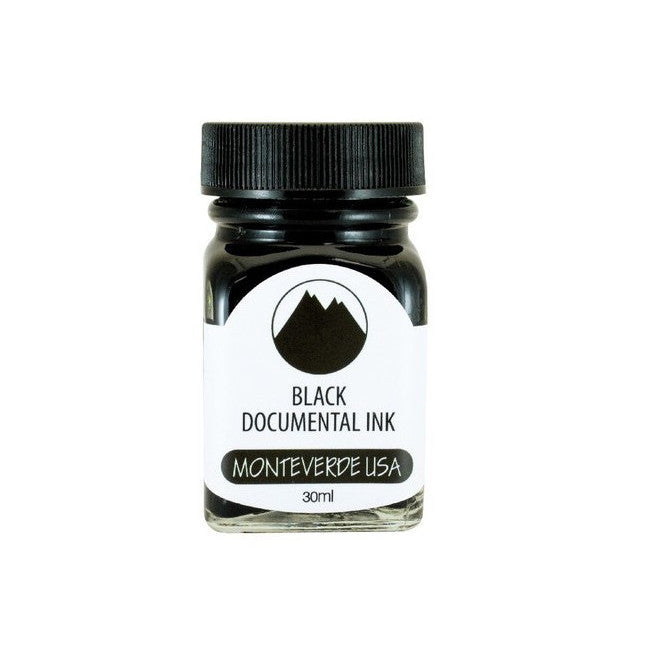 Monteverde Documental Permanent Black - 30ml Bottled Ink | Atlas Stationers.