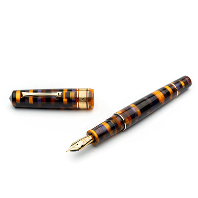 Leonardo Mosaico Fountain Pen - Anemone w/ Gold Trim