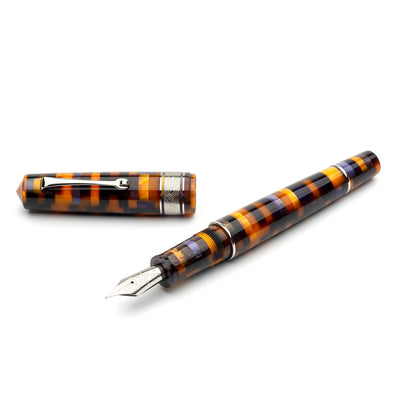 Leonardo Mosaico Fountain Pen - Anemone w/ Silver Trim