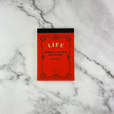 Life Noble Notebook - Red - Grid - B7 Top-Bound