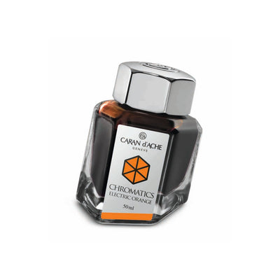 Caran d'Ache Chromatic - Electric Orange - 50ml Bottled Ink | Atlas Stationers.