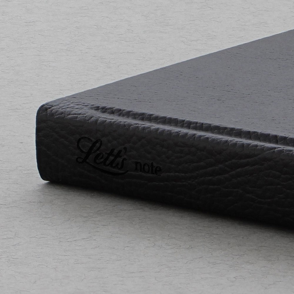 Letts Origins Hardcover Notebook - 5 1/8" x 7 7/8" - Dot Grid - Black | Atlas Stationers.