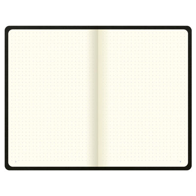 Letts Origins Hardcover Notebook - 5 1/8" x 7 7/8" - Dot Grid - Black | Atlas Stationers.