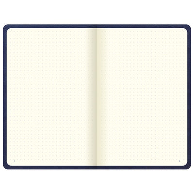 Letts Origins Hardcover Notebook - 5 1/8" x 7 7/8" - Dot Grid - Navy | Atlas Stationers.