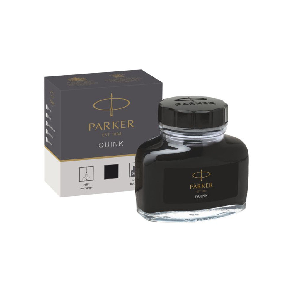 Parker Quink Black Bottled Ink | Atlas Stationers.