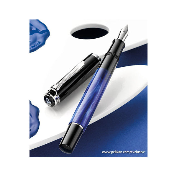 Pelikan Classic M205 Fountain Pen - Blue Marble | Atlas Stationers.