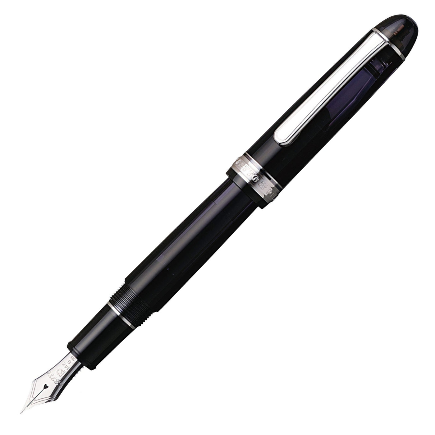 Platinum #3776 Century Fountain Pen - Black Diamond with Rhodium Trim | Atlas Stationers.