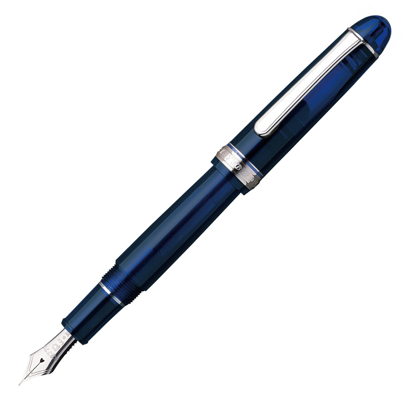 Platinum #3776 Fountain Pen - Chartres Blue with Rhodium Trim | Atlas Stationers.