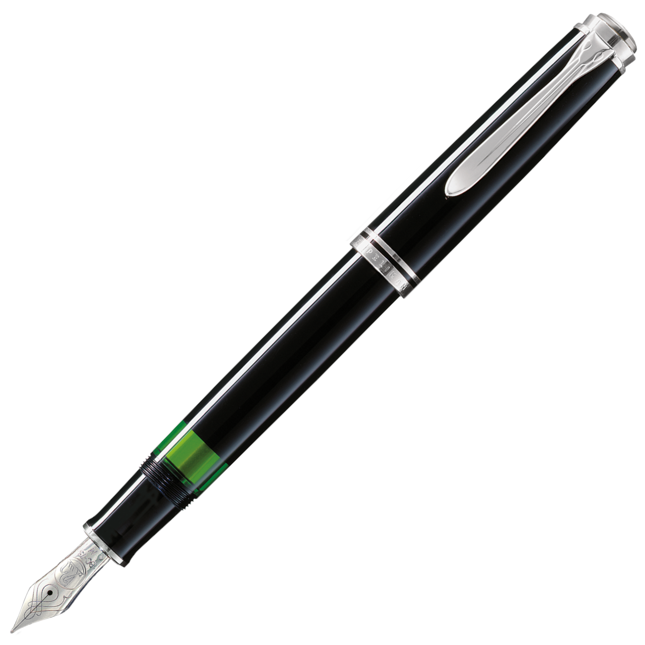 Pelikan Souveran M805 Fountain Pen - Black-Silver | Atlas Stationers.