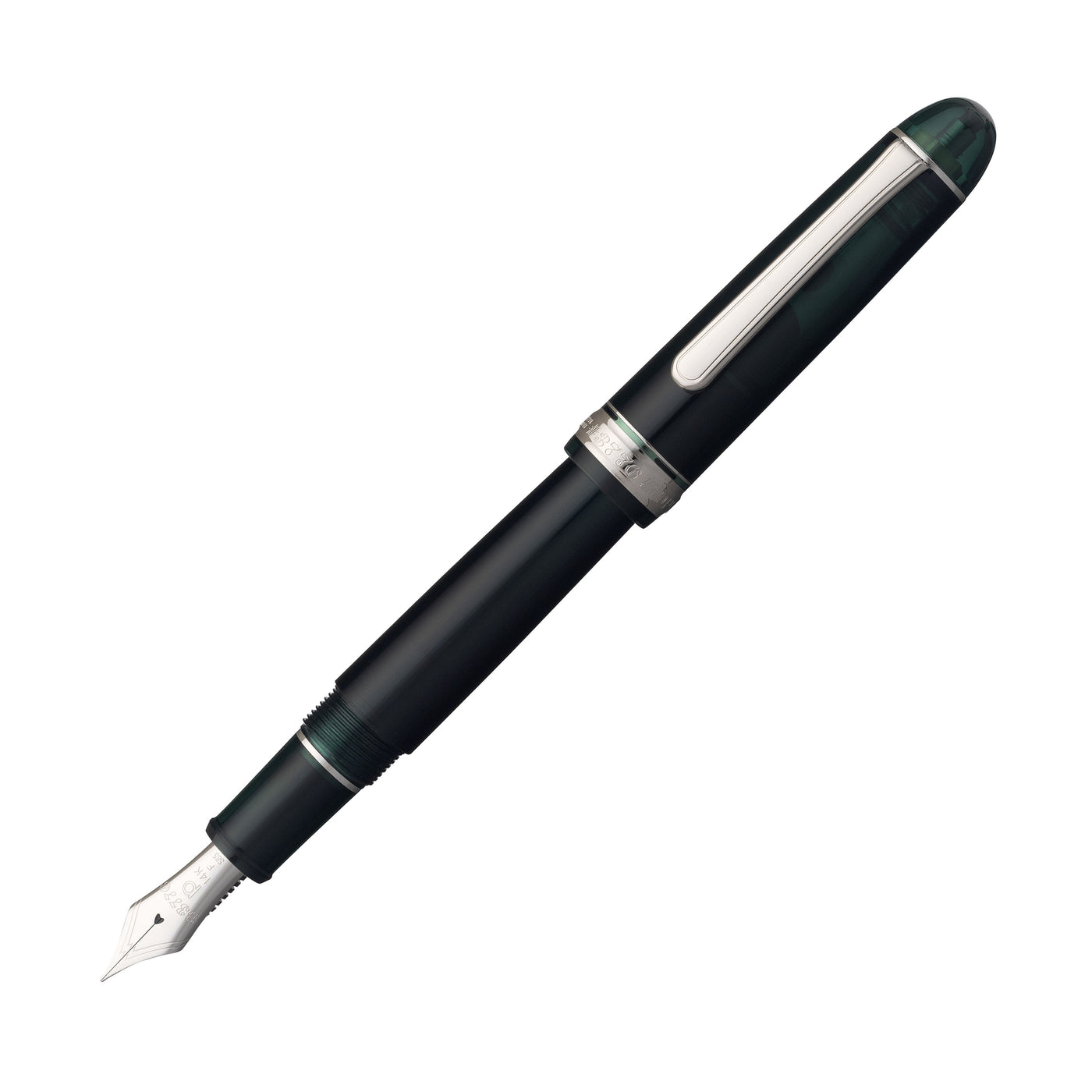 Platinum #3776 Century Fountain Pen - Laurel Green with Rhodium Trim