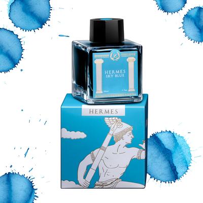 Laban Greek Mythology Bottled Ink - 50ml - Hermes Sky Blue | Atlas Stationers.