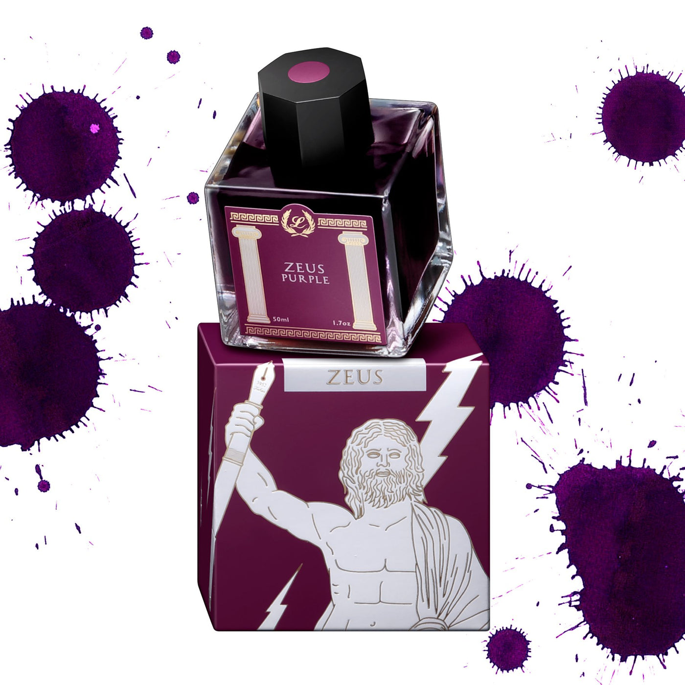 Laban Greek Mythology Bottled Ink - 50ml - Zeus Purple | Atlas Stationers.