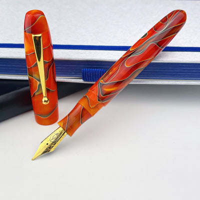 Edison Collier Fountain Pen - Persimmon Swirl