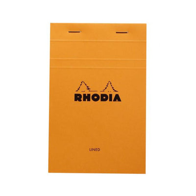 Rhodia Staplebound Notepad - Lined 80 sheets - 4 3/8 x 6 3/8 - Orange cover